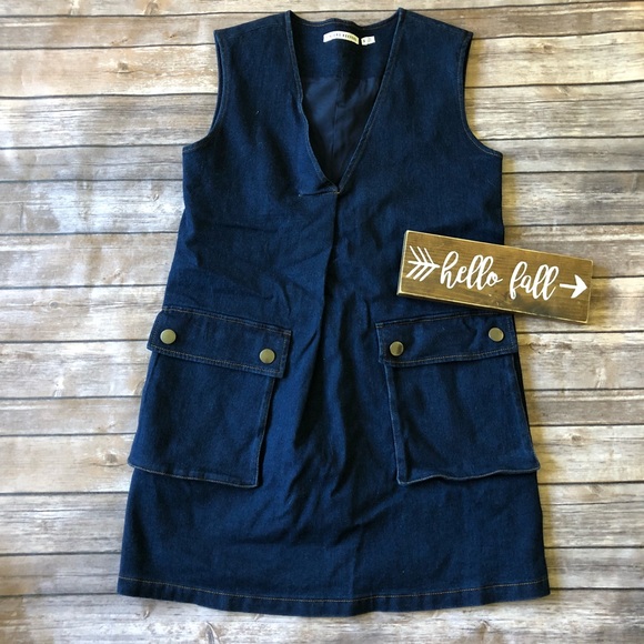 finders keepers denim dress